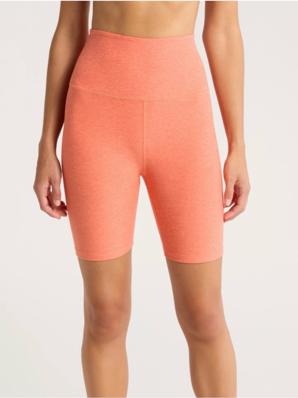 Beyond Yoga SpaceDye High-Rise Bike Shorts - Coral Peach